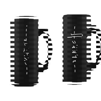 Croix Avec Inscription Faith Blanc – Faith Chrétienne Tasse - Cadeauxyz