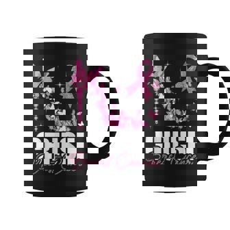 Crush Breast Cancer Ribbon Butterfly Breast Cancer Awareness Coffee Mug - Monsterry