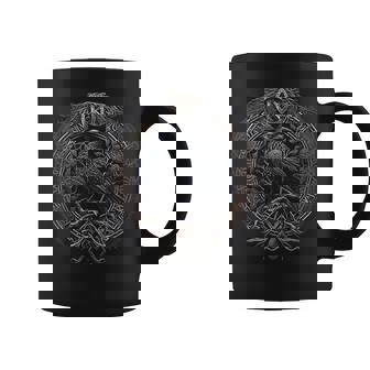Cuervo De Odín Hombre Del Nortealhalla Mitología Nórdica Taza de café - Regaloses