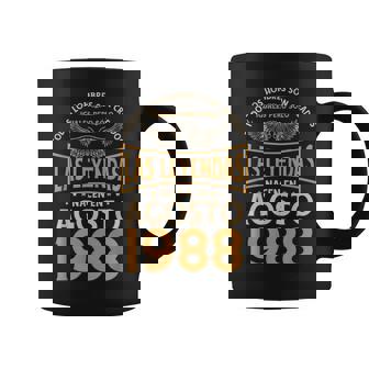 Cumpleaños Hombre Regalos Las Leyendas Agosto 1988 Taza de café - Regaloses