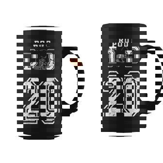 Custom Proud Football Dad Number 20 Personalized For Men Coffee Mug - Monsterry