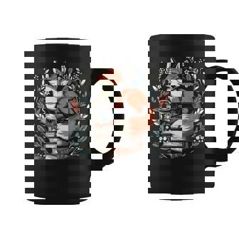 Cute Cottagecore Floral Fox Aesthetic Girls Graphic Coffee Mug - Thegiftio UK