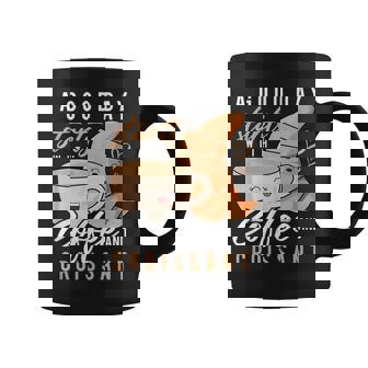 Cute Croissant Coffee Morning Breakfast Baker Baking Graphic Print Coffee Mug - Monsterry