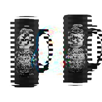 Cute Floral Aesthetic Penguin Lover Penguin Coffee Mug | Seseable UK