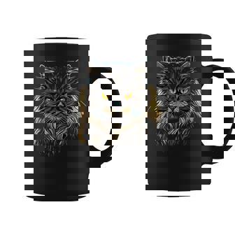 Cute Fluffy Cat Art Cat Mom Dad Graphic Print Coffee Mug - Monsterry