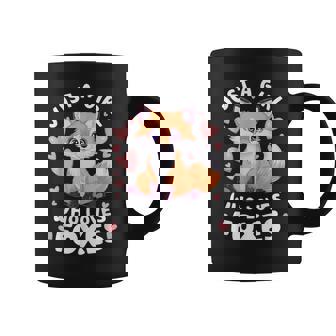 Cute Fox Just A Girl Who Loves Foxes Coffee Mug | Mazezy