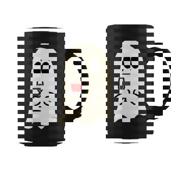 Cute Little Ghost Red Wine Glass Halloween Coffee Mug - Thegiftio UK