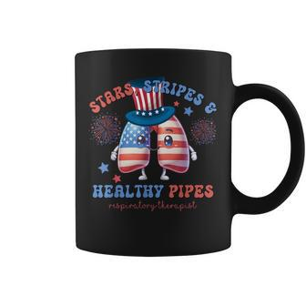 Cute Lung Squad Respiratory Therapist Patriotic 4Th Of July Coffee Mug - Monsterry CA