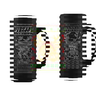 Cute Reindeer Persian Cat Xmas Lights Ugly Christmas Sweater Coffee Mug - Thegiftio UK