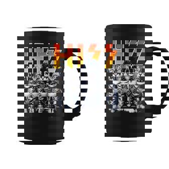 Cute Hiss Cats Rock Kittens Kitty Rocking Music Cat Lovers Coffee Mug | Seseable UK