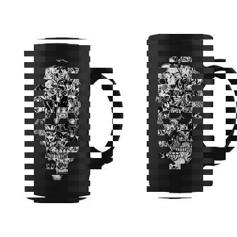 Dachshund Skull Dog Skeleton Halloween Graphic Print Coffee Mug - Monsterry