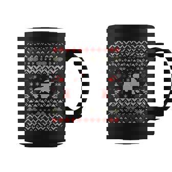 Dachshund Ugly Christmas Sweater Pajama Coffee Mug - Seseable