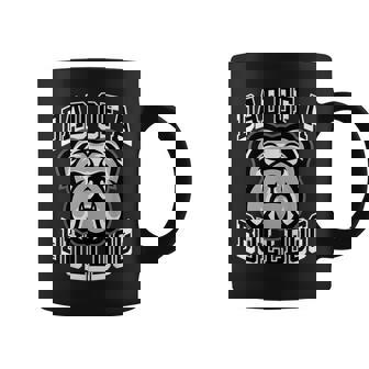 Dad Of A Bulldog Football Game Day Print Dad Black Bulldogs Coffee Mug | Seseable UK