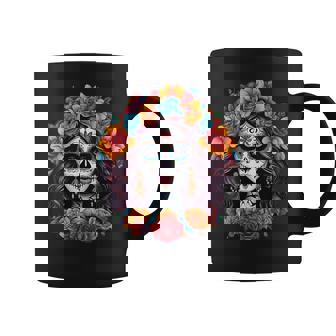 De Los Muertos La Catrina Day Of The Dead Flural Sugar Skull Coffee Mug | Mazezy