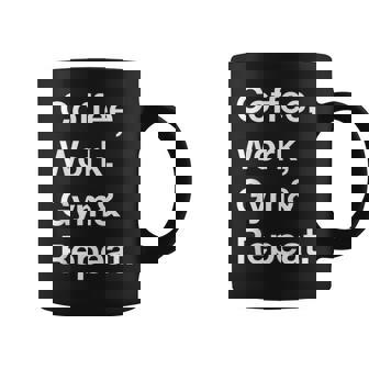 De Motivation Pour Café Travail Gym Et Répétition De L'esperluette Tasse - Cadeauxyz