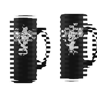 Deadlift Cat Power Squat Exercise Workout Tank Top Graphic Print Coffee Mug - Monsterry