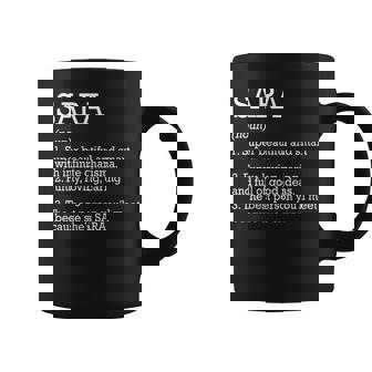 Definición De Sara Nombre Personalizado Sara Divertido Cumpleaños Cuello Taza de café - Regaloses