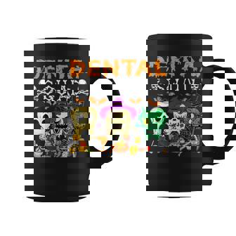 Dental Squad Halloween Three Tooth Scary Witch Horror Zombie Graphic Print Coffee Mug - Monsterry
