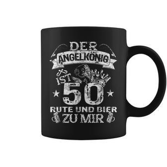 Der Angelkönig Ist 50 Jahre Birthday Fishing & Beer Fisherman S Tassen - Geschenkecke