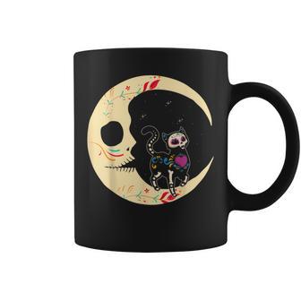 Dia De Los Muertos Cat & Moon Sugar Skull Tassen - Geschenkecke