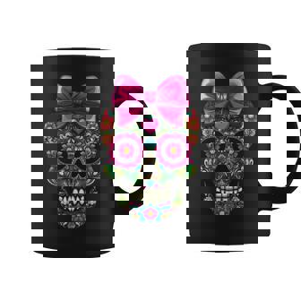 Dia De Los Muertos Costume Day Of Dead Sugar Skull Cute Bow Coffee Mug | Mazezy