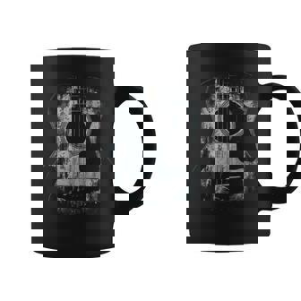 Distressed Acoustic Guitar Player Rock & Roll Coffee Mug | Seseable UK