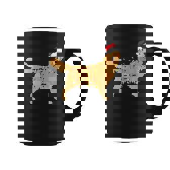 Dog Golden Retriever Santa Christmas Xmas Lights Pajamas Coffee Mug | Seseable UK