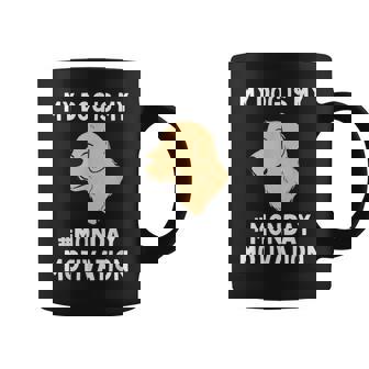 My Dog Is My Monday Motivation Cute Golden Retriever Graphic Print Coffee Mug - Monsterry