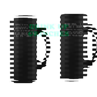 Drink Up Grinches Green Title Across Chest Christmas Premium Graphic Print Coffee Mug - Monsterry