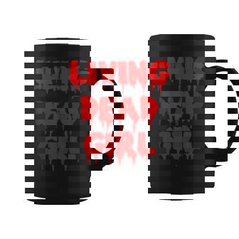 Dripping Blood Halloween Zombie Movie Living Dead Girl Coffee Mug - Seseable