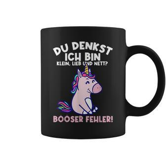 Du Denkst Ich Bin Klein Lieb Und Nett Einhorn Girl's Women's Tassen - Geschenkecke