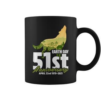 Earth Day 51St Anniversary Wolf Environmental Coffee Mug - Monsterry