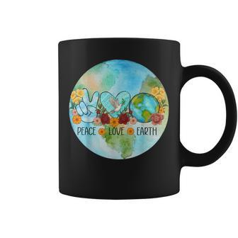 Earth Day Peace Love Earth Global Warming Climate Crisis Coffee Mug - Monsterry