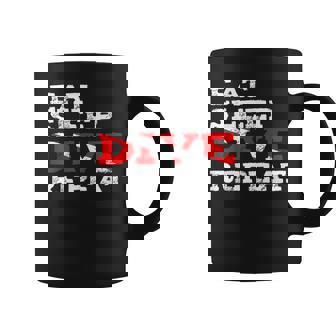 Eat Sleep Dive Repeat Diver Scuba Diving Men Coffee Mug - Monsterry