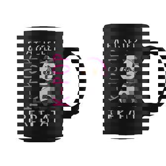 Eat Sleep K-Pop Repeat Kpop Panda Girls Women Coffee Mug - Thegiftio