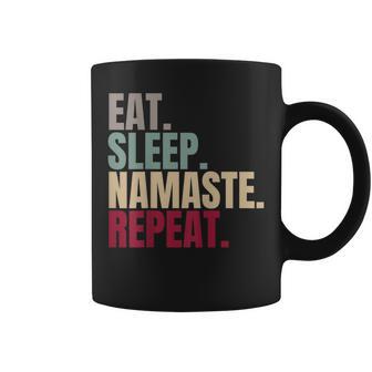 Eat Sleep Namaste Repeat Tasse - Cadeauxyz