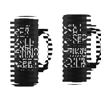 Eat Sleep Nursing Repeat Nursing Coffee Mug | Mazezy