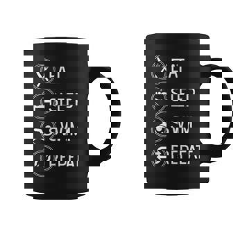 Eat Sleep Swim Repeat Cool Boys Girls Swimming Swimmer Coffee Mug - Thegiftio UK