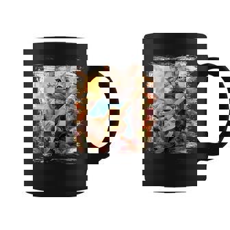 Egyptian Mau Cat Mascot Banjo Palms Wine Coffee Mug - Monsterry