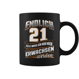 Endlich 21 Nur Noch Arwachsenwerden Geburtsjahr Birthday Tassen - Geschenkecke