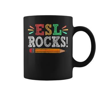 Esl Rocks Teacher Students Back To School Coffee Mug - Monsterry DE