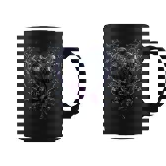 Espiral Original Corazón De Cuervo Cuervos Góticos Taza de café - Regaloses
