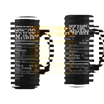 Everything On The Menu Nutrition Facts Thanksgiving Food Coffee Mug - Thegiftio