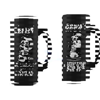 Exercise I Thought You Said Extra Rice Cute Panda Rice Graphic Print Coffee Mug - Monsterry