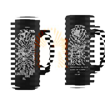Exhaustion Is My Middle Name Coffee Skeleton Exhausted Coffee Mug - Monsterry