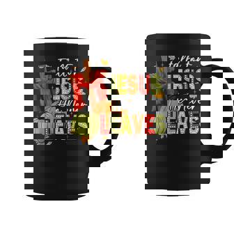 Fall For Jesus He Never Leaves Autumn Religious Christian Coffee Mug - Monsterry