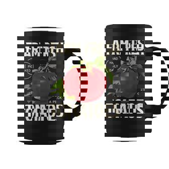 Farm Fresh Tomatoes Vintage Tomato Retro Garden Graphic Print Coffee Mug - Monsterry