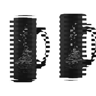 Faro Minimalista Costa Puerto Marina Faro Taza de café - Regaloses
