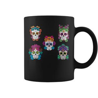 Fête Des Morts De Sugarskulls Souls Fête Florale Des Morts Tasse - Cadeauxyz