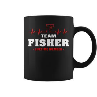 Fisher Surname Last Name Family Team Fisher Lifetime Member Coffee Mug - Monsterry